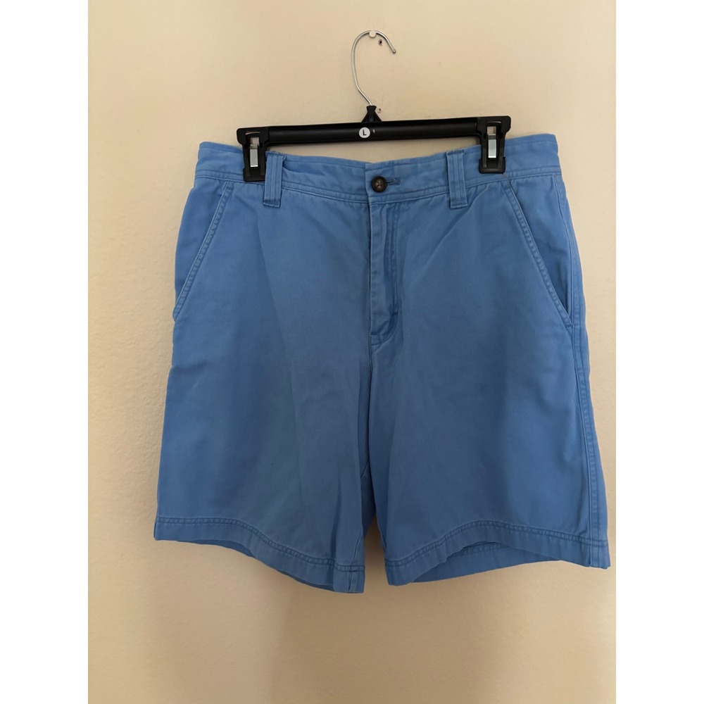 IZOD Saltwater Mens Chino Shorts Size 32 Light Blue 100% Cotton 
A1160